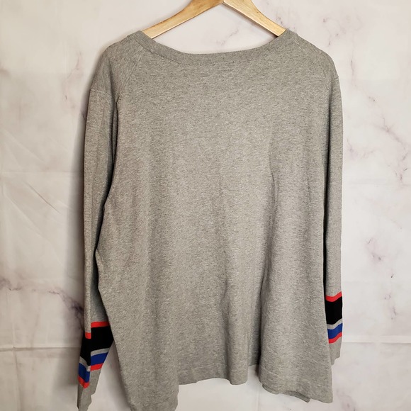 VINCE CAMUTO gray scoop neck stripe knit sweater pullover 3X - Picture 5 of 8